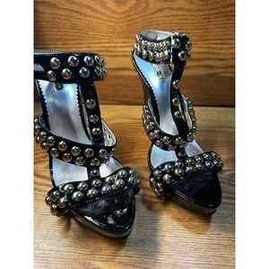 Report Signature Womens Masonic 2 Studded High Heel Black Size 9